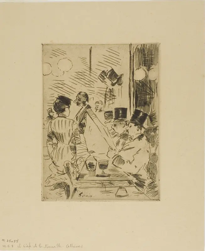 The Café of the New Athens Wall Art by Jean Louis Forain - High-Resolution Digital Print