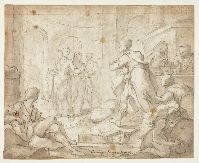 The Calling of Saint Matthew Wall Art by Giovanni Battista Lanzeni - High-Resolution Digital Print