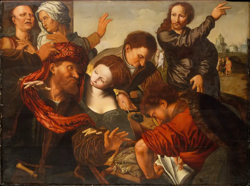 The Calling of Saint Matthew Wall Art by Jan Sanders van Hemessen - High-Resolution Digital Print