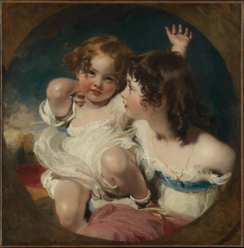 The Calmady Children (Emily, 1818–?1906, and Laura Anne, 1820–1894) Wall Art by Sir Thomas Lawrence - High-Resolution Digital Print
