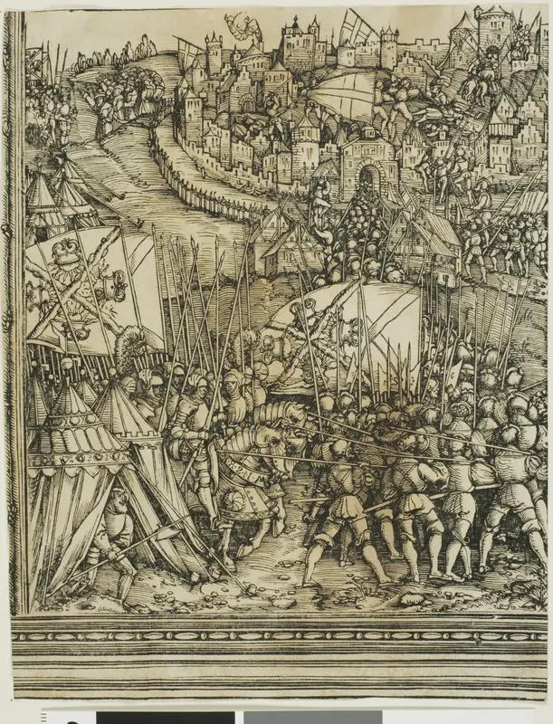The Campaign in Hungary, from The Triumphal Arch of Maximilian I Wall Art by School of Albrecht Dürer - High-Resolution Digital Print