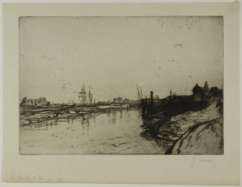 The Canal d'Eu (near Tréport) Wall Art by Gustave Leheutre - High-Resolution Digital Print