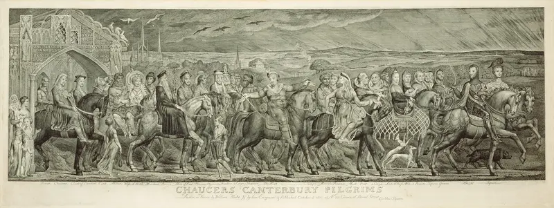 The Canterbury Pilgrims Wall Art by William Blake - High-Resolution Digital Print