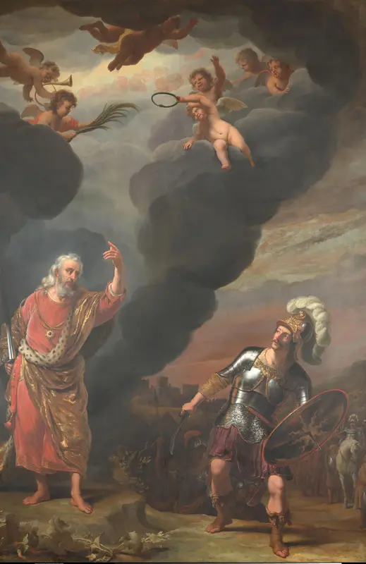The Captain of God's Army Appearing to Joshua Wall Art by Ferdinand Bol - High-Resolution Digital Print