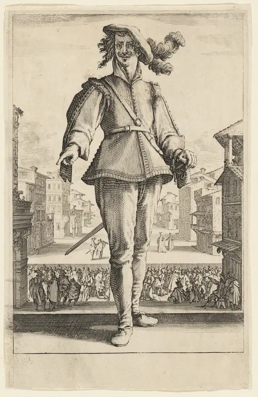 The Captain or The Lover, from Three Italian Comedians