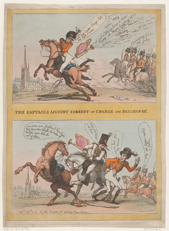 The Captains Account Current of Charge and Discharge Wall Art by Thomas Rowlandson - High-Resolution Digital Print