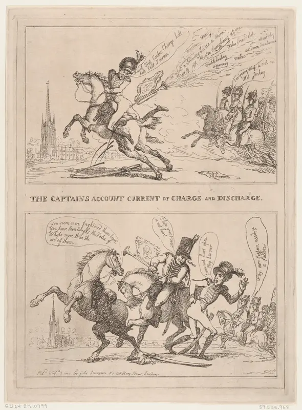 The Captain's Account Current of Charge and Discharge Wall Art by Thomas Rowlandson - High-Resolution Digital Print