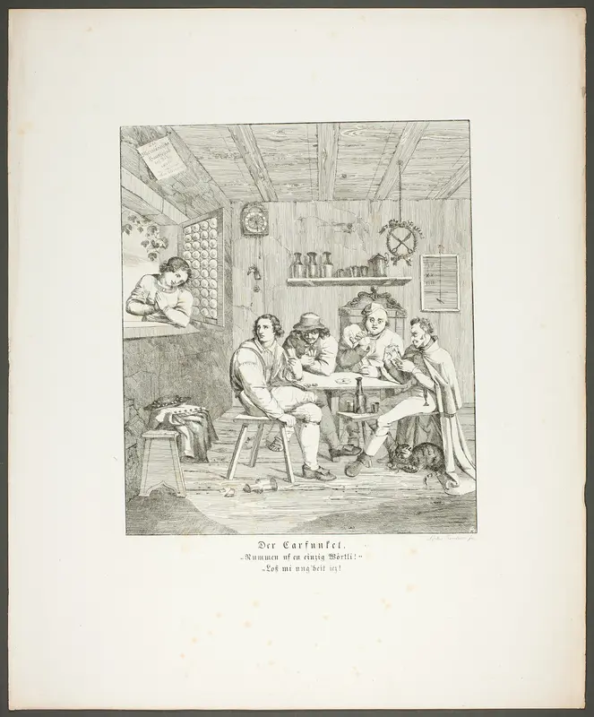 The Carbuncle (Der Karfunkle), plate two from the series Poems in the Dialect of the Upper Rhine Region (Zehn Blätter Zu Hebels Alemannischen Gedichten) Wall Art by Sophie Reinhard - High-Resolution Digital Print