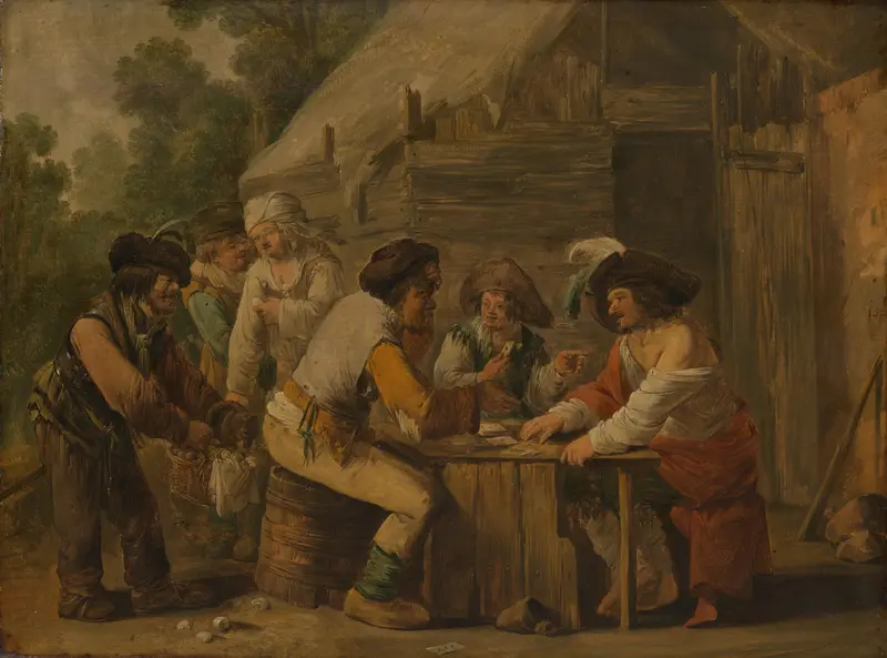 The Card Players Wall Art by Unknown - High-Resolution Digital Print