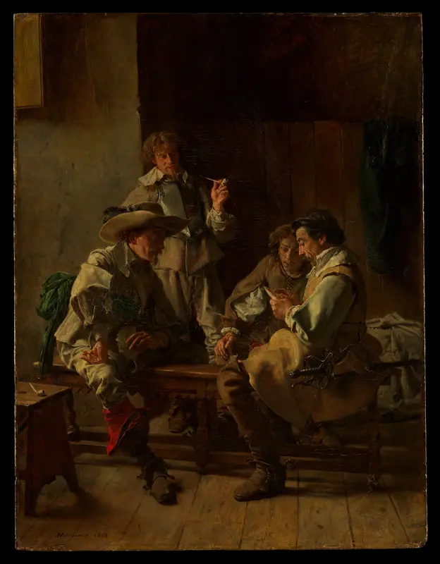 The Card Players Wall Art by Ernest Meissonier - High-Resolution Digital Print