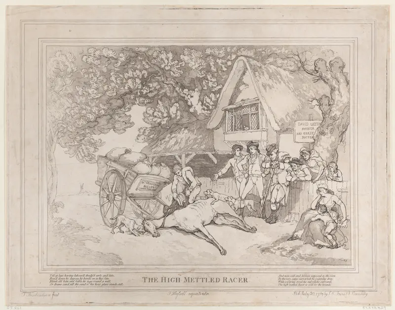 The Cart Horse (from The Life of a Racehorse, or The High-Mettled Racer) Wall Art by Thomas Rowlandson - High-Resolution Digital Print