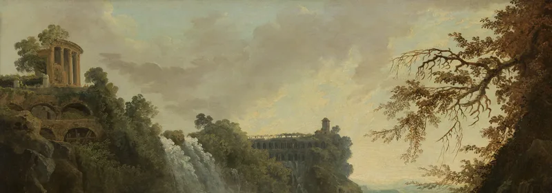The Cascatelles of Tivoli, in Wall Art by Hubert Robert - High-Resolution Digital Print