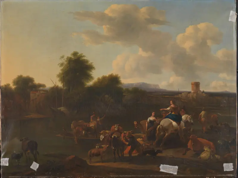 The Cattle Ferry Wall Art by Unknown - High-Resolution Digital Print