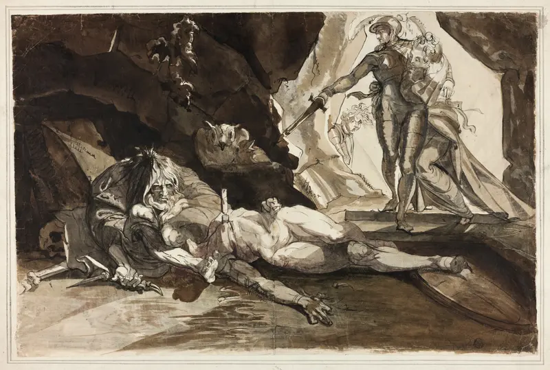 The Cave of Despair Wall Art by Henry Fuseli - High-Resolution Digital Print