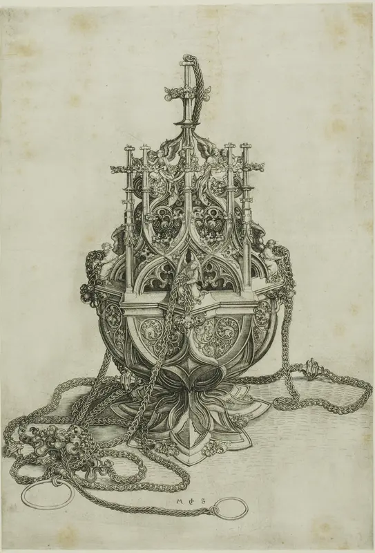 The Censer Wall Art by Martin Schongauer - High-Resolution Digital Print