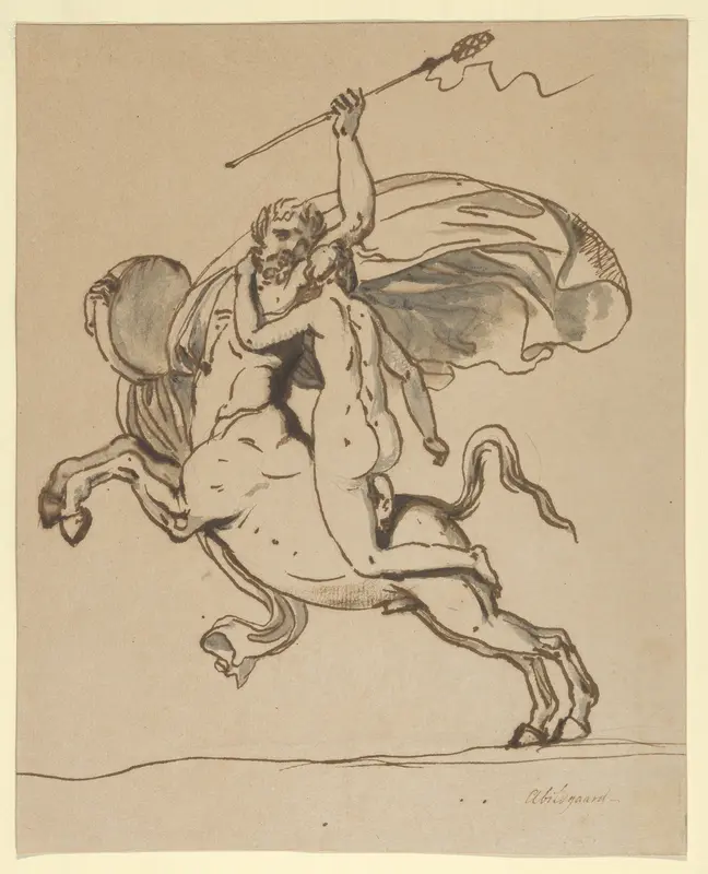 The Centaur Nessus Abducting Deianira Wall Art by Nicolai Abraham Abildgaard - High-Resolution Digital Print