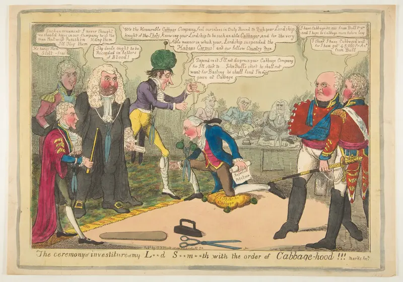 The Ceremony of Investiture of My L**d S**m**th with the Order of Cabbage-hood Wall Art by J. Lewis Marks - High-Resolution Digital Print