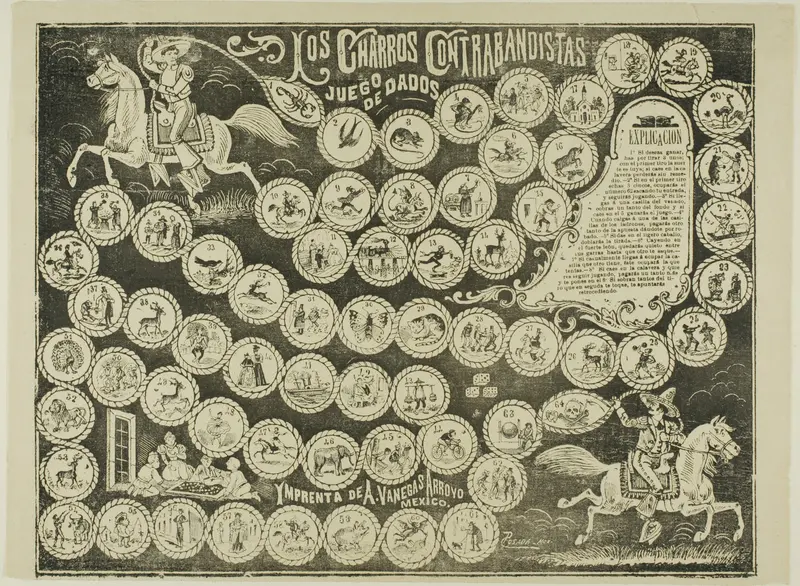 The Charlatan Smugglers Dice Game Wall Art by José Guadalupe Posada - High-Resolution Digital Print