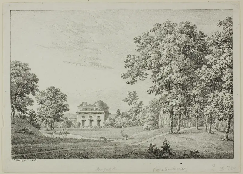 The Château de Bagatelle in the Bois de Boulogne Wall Art by Constant Bourgeois - High-Resolution Digital Print