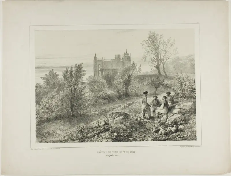 The Château of Count Woronzoff, Aloupka, Crimea, August 12, 1837