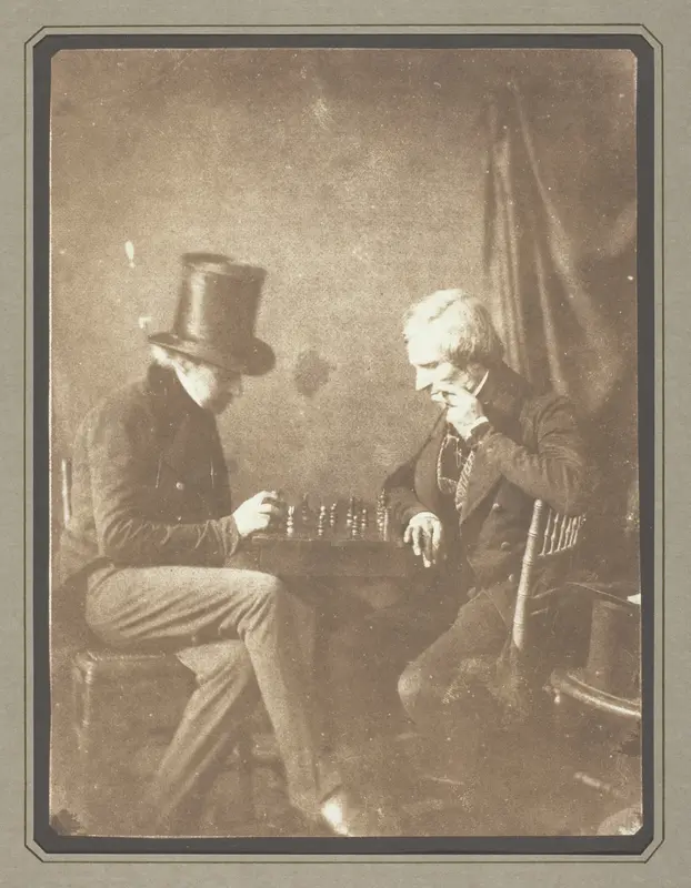 The Chess Players Wall Art by William Henry Fox Talbot - High-Resolution Digital Print
