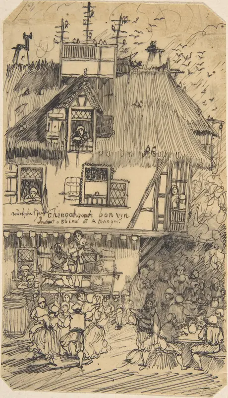 The Chien-Caillou Inn Wall Art by Rodolphe Bresdin - High-Resolution Digital Print