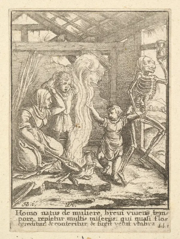 The Child, from "Dance of Death" Wall Art by Wenceslaus Hollar - High-Resolution Digital Print