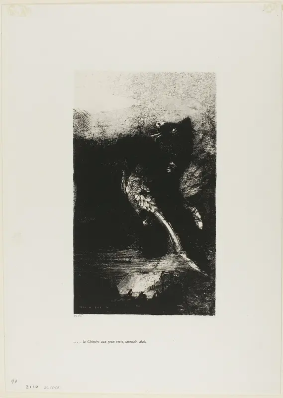 The Chimera with Green eyes Turns, Bays, plate 7 from The Temptation of Saint Anthony (1st series)