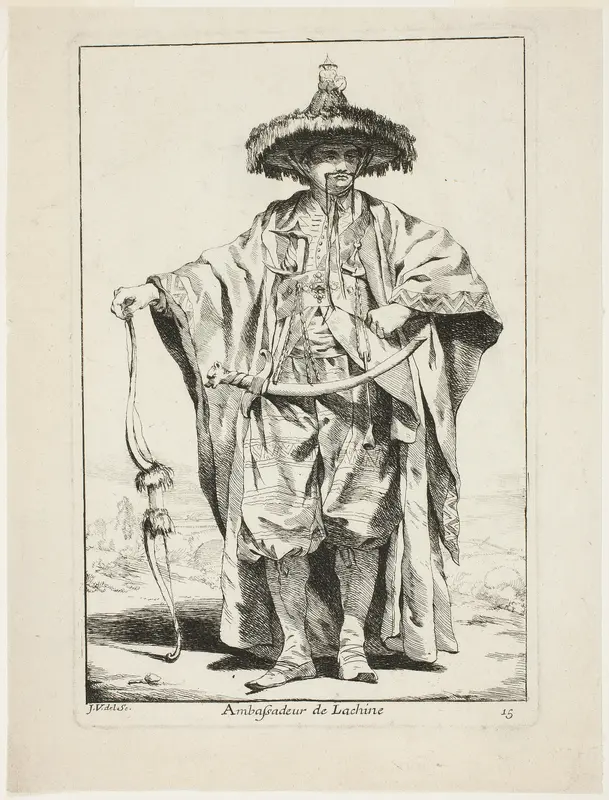 The Chinese Ambassador, plate fifteen from Caravanne du Sultane à la Mecque