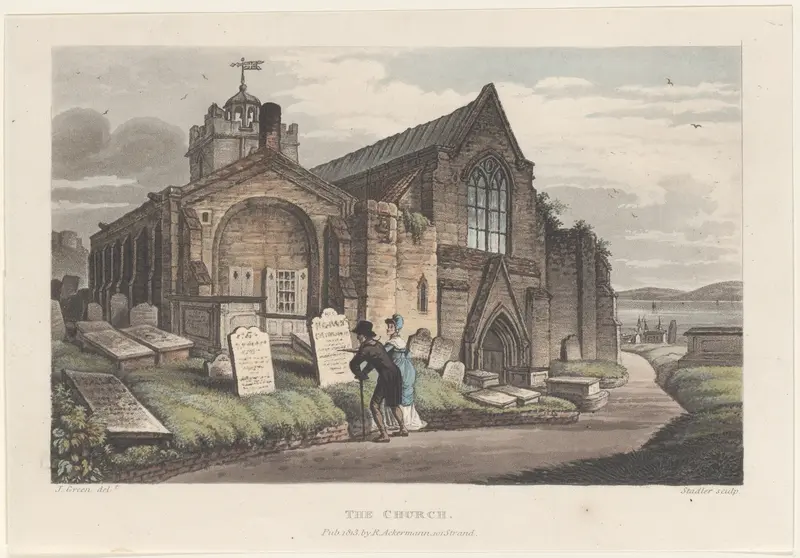 The Church Wall Art by Thomas Rowlandson - High-Resolution Digital Print