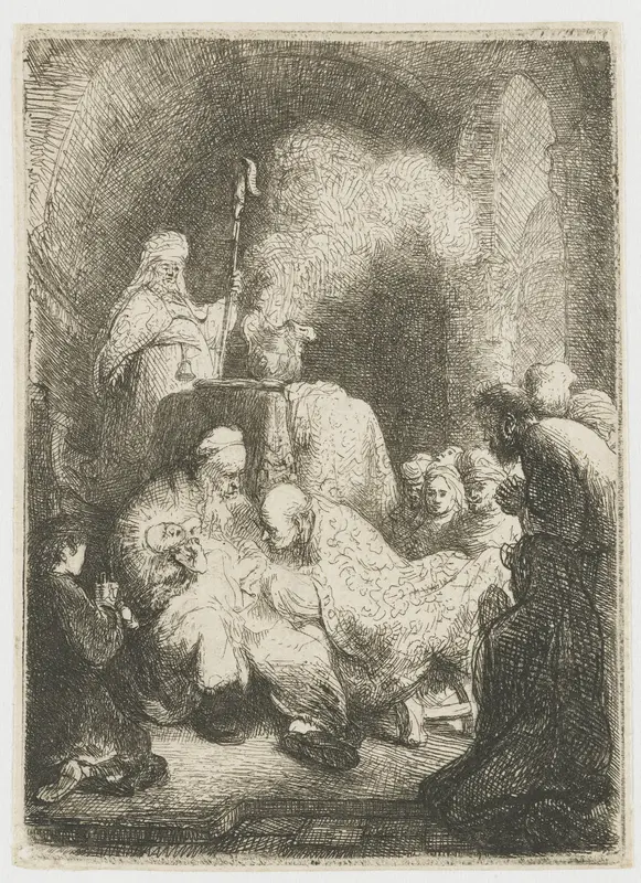 The circumcision: small plate Wall Art by Rembrandt van Rijn - High-Resolution Digital Print