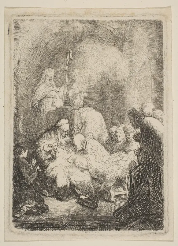 The Circumcision: Small Plate Wall Art by Rembrandt (Rembrandt van Rijn) - High-Resolution Digital Print