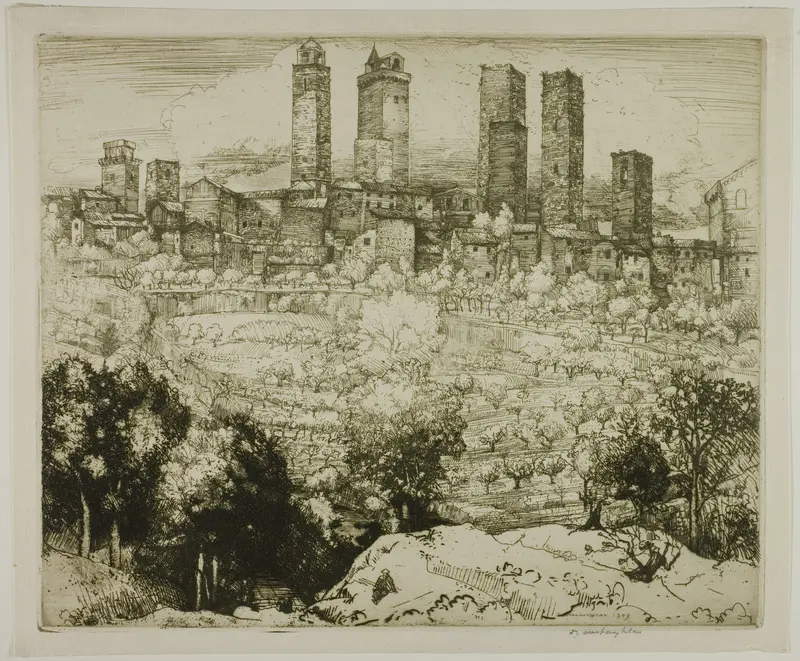 The City of Towers Wall Art by Donald Shaw MacLaughlan - High-Resolution Digital Print