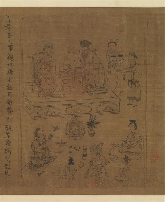 The Classic of Filial Piety Wall Art by Li Gonglin - High-Resolution Digital Print