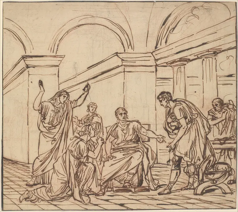 The Clemency of Augustus (Corneille, Cinna, V, 3) Wall Art by François André Vincent - High-Resolution Digital Print
