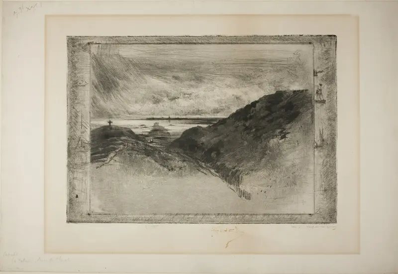 The Cliff, Bay of St. Malmo Wall Art by Félix Hilaire Buhot - High-Resolution Digital Print