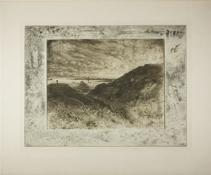 The Cliff, Bay of St. Malo Wall Art by Félix Hilaire Buhot - High-Resolution Digital Print