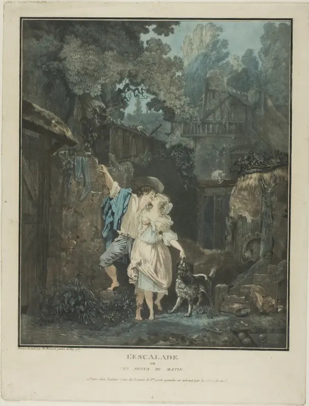 The Climb Wall Art by Philibert Louis Debucourt - High-Resolution Digital Print