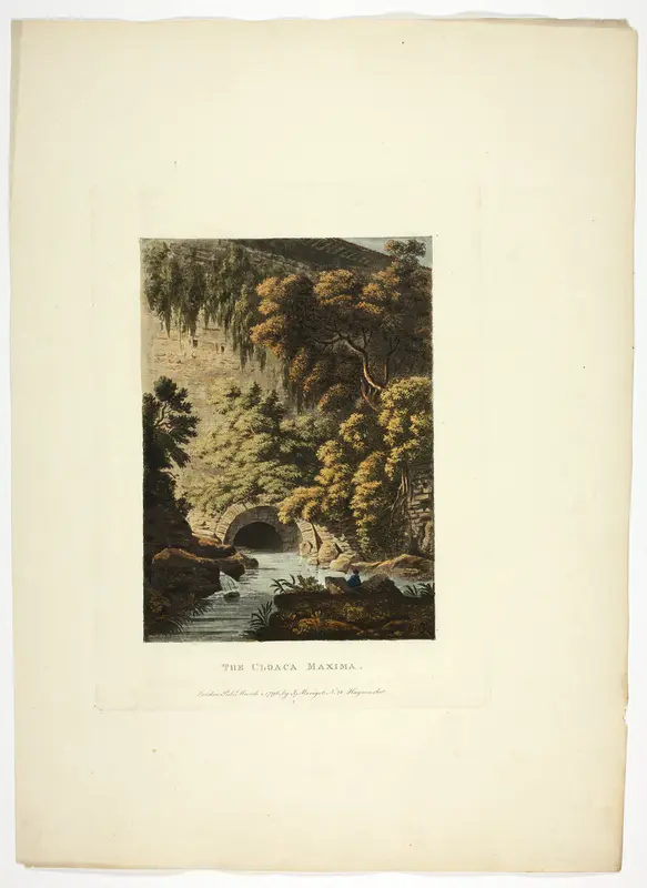 The Cloaca Maxima, plate three from Ruins of Rome Wall Art by M. Dubourg - High-Resolution Digital Print