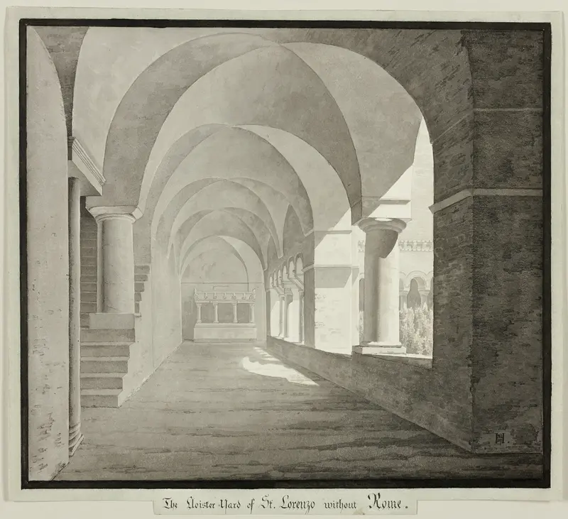 The Cloister of San Lorenzo Fuori le Mura, Rome Wall Art by Unknown - High-Resolution Digital Print