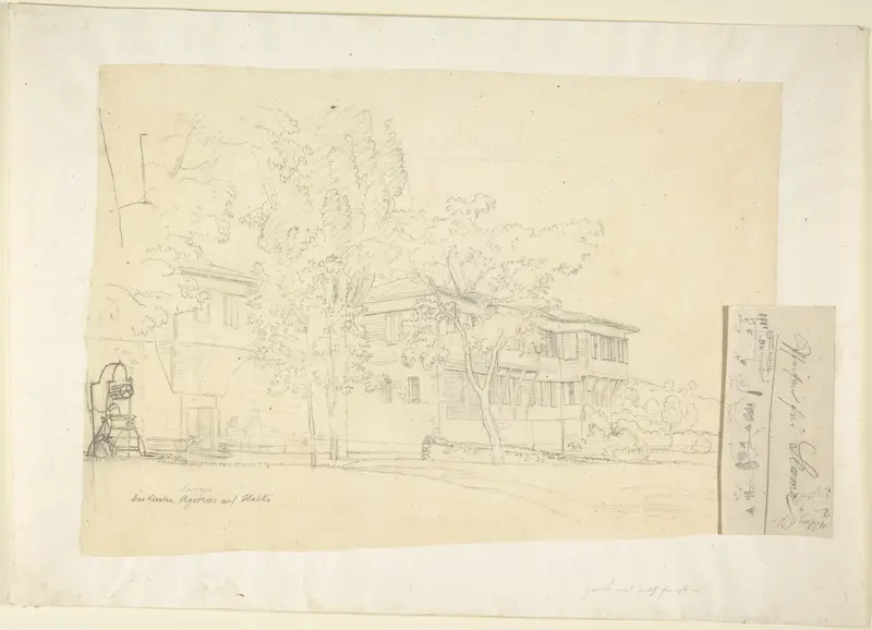 The Cloister Sanajia (?) at Kalki Wall Art by Franz von Hauslab the Younger - High-Resolution Digital Print
