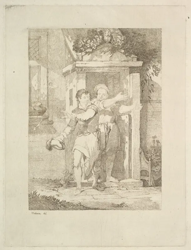 The Coke and Perkin (The Cook's Tale, Chaucer's Canterbury Tales) Wall Art by Francis Chesham - High-Resolution Digital Print