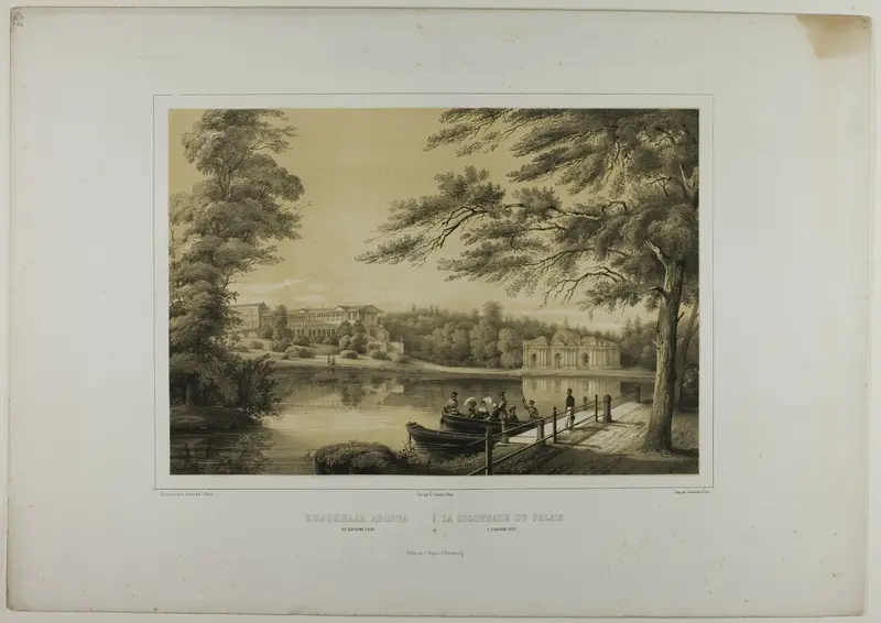 The Colonnade of the Tzarskoé-sélo Palace Wall Art by C. Schultz - High-Resolution Digital Print