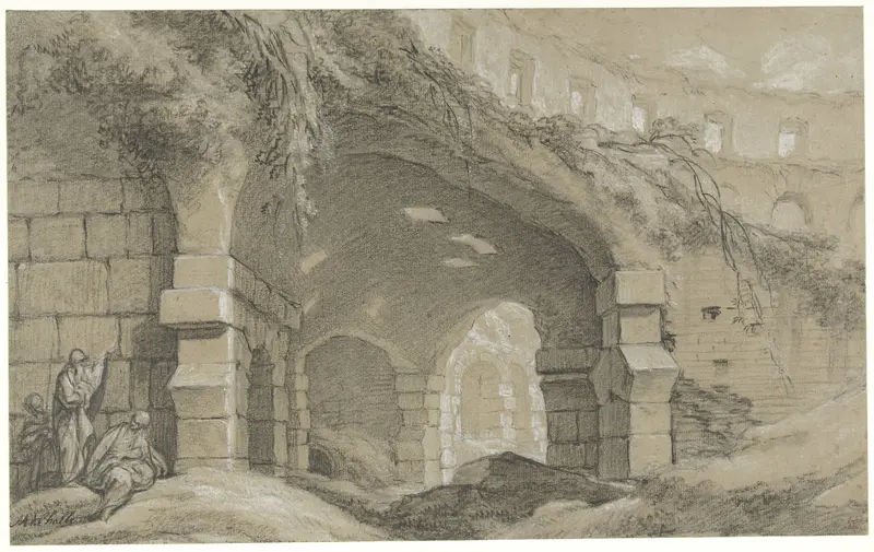 The Colosseum in Rome Wall Art by Charles Michel-Ange Challe - High-Resolution Digital Print