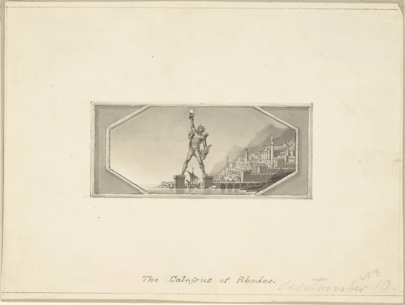 The Colossus of Rhodes Wall Art by Edward Francis Burney - High-Resolution Digital Print