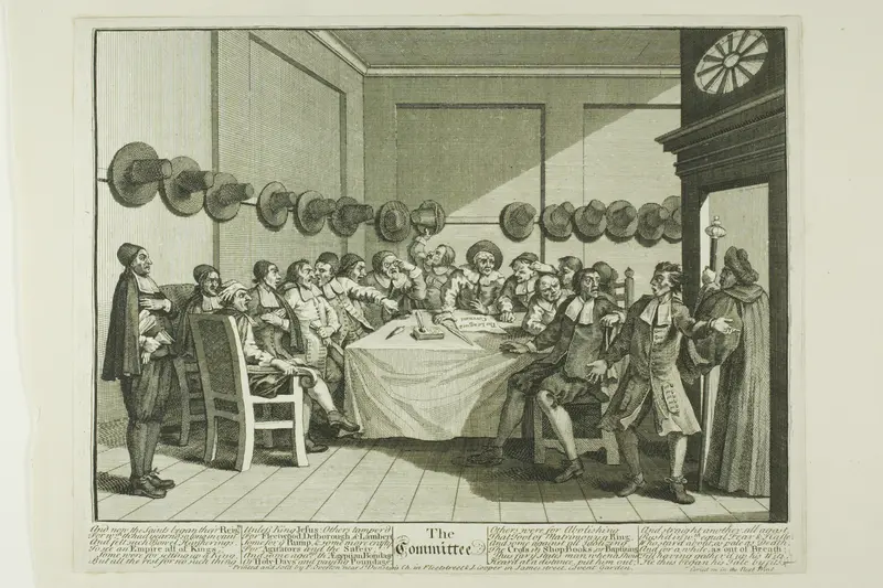 The Committee, plate ten from Hudibras Wall Art by William Hogarth - High-Resolution Digital Print