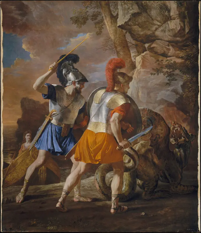 The Companions of Rinaldo Wall Art by Nicolas Poussin - High-Resolution Digital Print