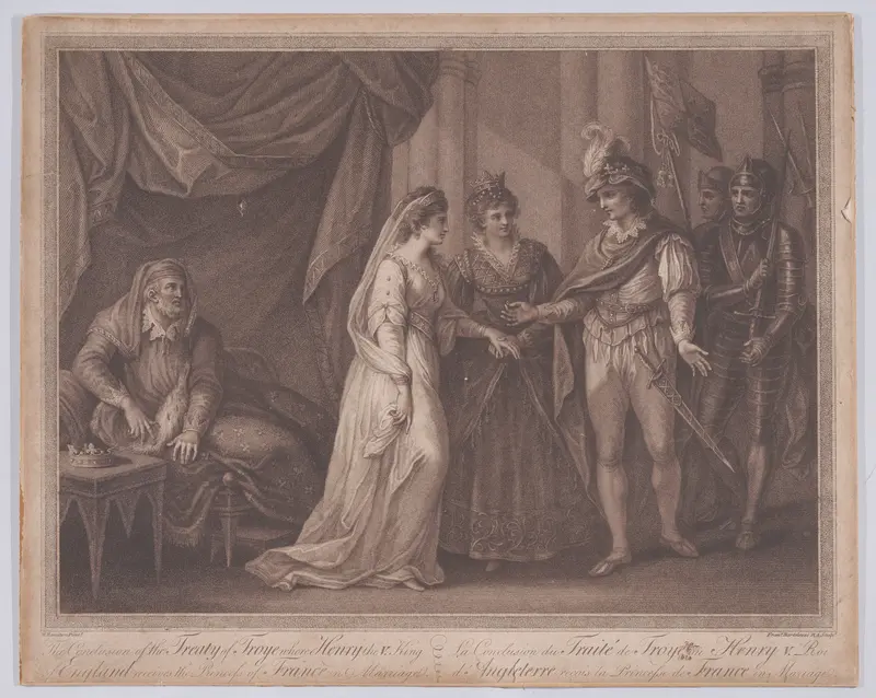 The Conclusion of the Treaty of Troyes Wall Art by Francesco Bartolozzi - High-Resolution Digital Print