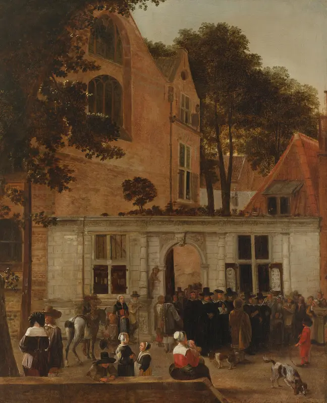 The Conferring of a Degree at the University of Leiden about 1650 Wall Art by Hendrick van der Burch - High-Resolution Digital Print