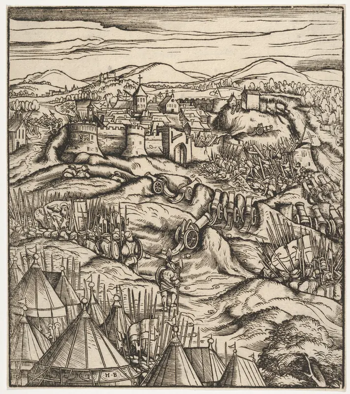 The Conquest of Gradisca, from "Der Weisskunig" Wall Art by Hans Burgkmair - High-Resolution Digital Print